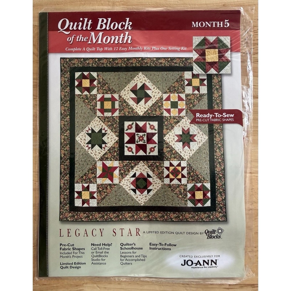 Joann Quilt BOM Legacy Star Limited Edition Month 5 SWAMP ANGEL